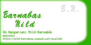 barnabas mild business card