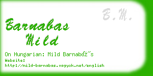 barnabas mild business card